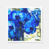 Serviette En Papier Orchidées bleues (Devant)