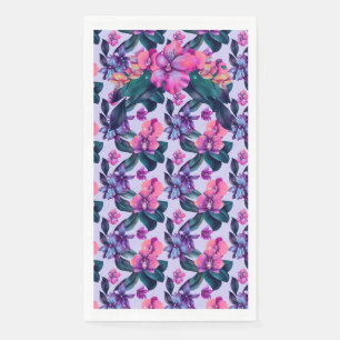 Serviette En Papier Orchidées pourpres