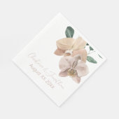 Serviette En Papier Orchidées romantiques aquarelles (Coin)