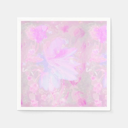 Serviette En Papier Orchidées roses (Devant)