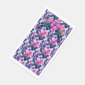 Serviette En Papier Orchidées Violettes (Coin)