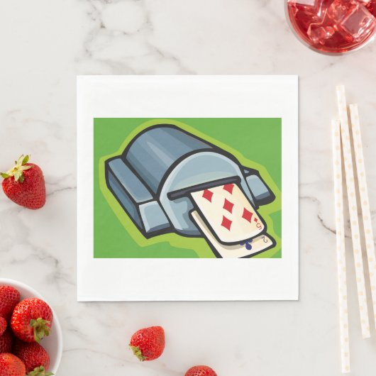 Serviette En Papier Ordinateur Cartes (En situation)