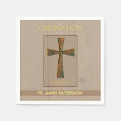 Serviette En Papier Ordination générale Félicitations, Metal Design C (Devant)