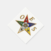 SERVIETTE EN PAPIER ORDRE DE L'EASTERN STAR COCKTAIL NAPKINS (Coin)