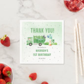Serviette En Papier Ordures Camion 1ère fête d'anniversaire (En situation)