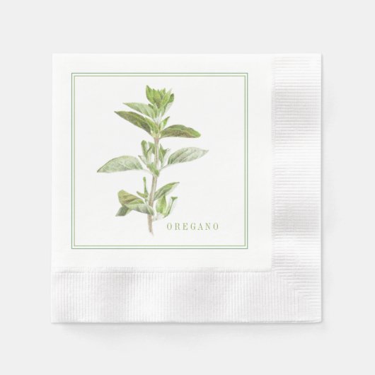 Serviette En Papier OREGANO FRAIS Coin Cocktail Papier à soupe (Devant)