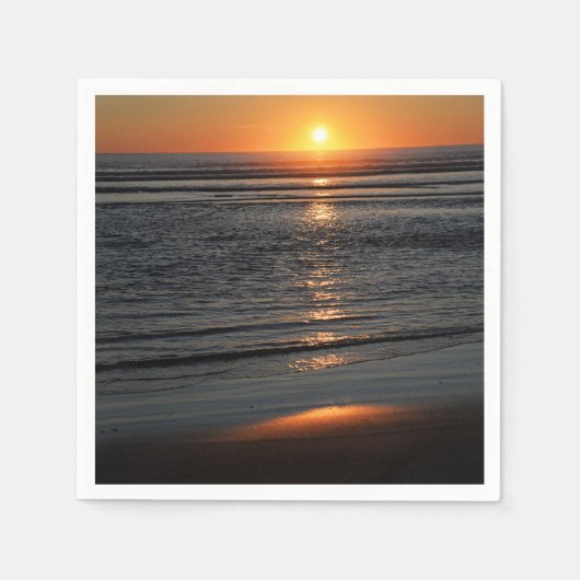 Serviette En Papier Oregon Coast Sunset Photo Napkin (Devant)