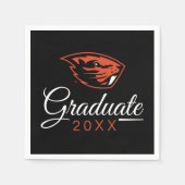 Serviette En Papier Oregon State Beavers | Tête de castor (Devant)