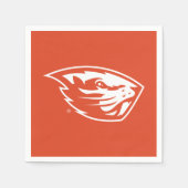 Serviette En Papier Oregon State Beavers | Tête de castor (Devant)
