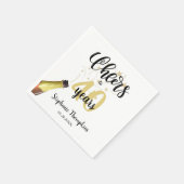 Serviette En Papier OREILLERS À ANNÉES Noir Script or (Coin)