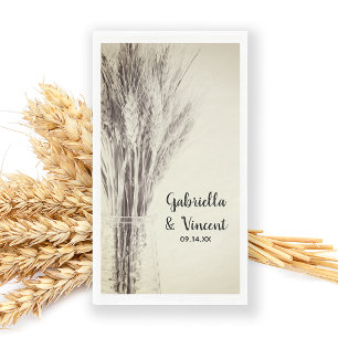 Serviette En Papier Orge séché dans la bouteille Mariage de ferme