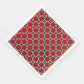 Serviette En Papier Oriental Rouge Vert arabe Égypte Motif géométrique (Coin)