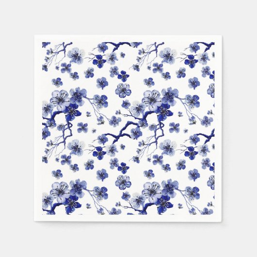 Serviette En Papier Oriental Sakura Motif (Devant)