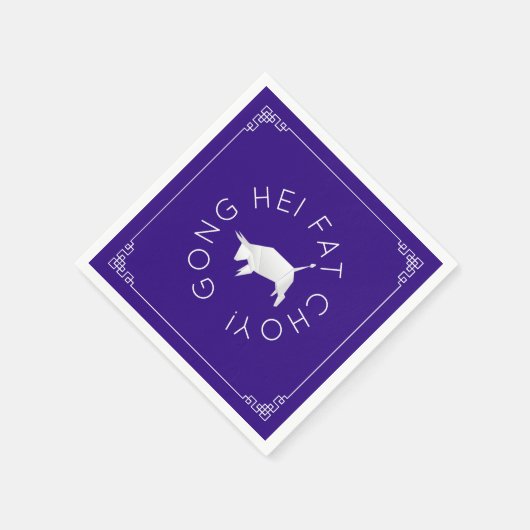 Serviette En Papier Origami Ox chinois (Coin)