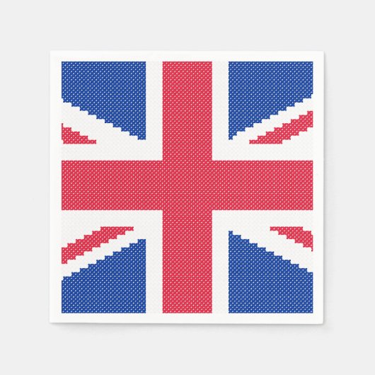 Serviette En Papier Original cross-stitch design Union Jack (Devant)