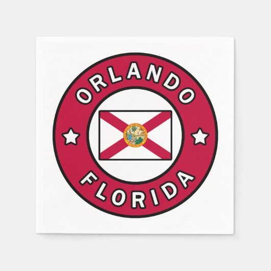 Serviette En Papier Orlando Floride (Devant)