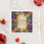 Serviette En Papier Ornate Floral Masquerade Mardi Gras (En situation)