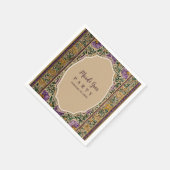 Serviette En Papier Ornate Framed Mardi Gras Masquerade (Coin)