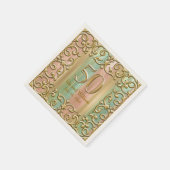 Serviette En Papier Ornate Gold Frame 50e Anniversaire (Coin)