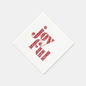 Serviette En Papier Ornate Red Joypography Noël/Fêtes (Coin)