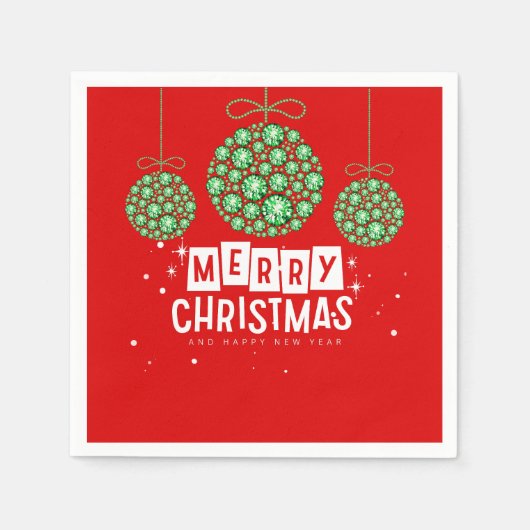 Serviette En Papier Ornement de Noël (Devant)