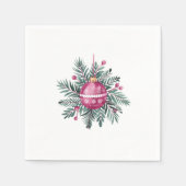 Serviette En Papier Ornement de Noël (Devant)