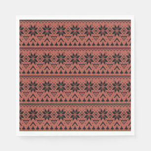 Serviette En Papier ornement de Noël nordique hiver scandinave nork