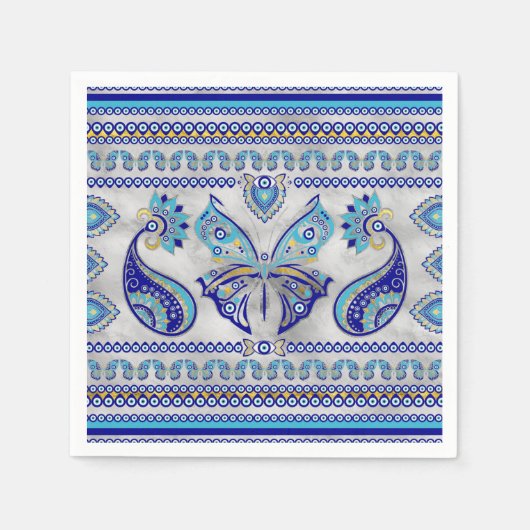 Serviette En Papier Ornement oculaire du papillon (Devant)