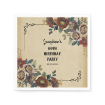 Ornement Vintage Fleur Anniversaire