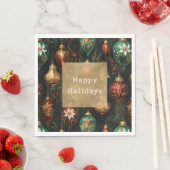 Serviette En Papier Ornements de Noël (En situation)