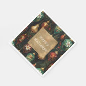 Serviette En Papier Ornements de Noël (Coin)