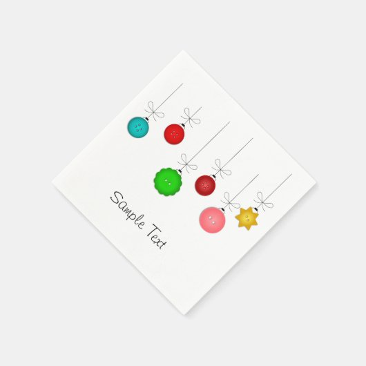 Serviette En Papier Ornements de Noël (Coin)