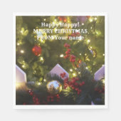 Serviette En Papier Ornements de Noël (Devant)