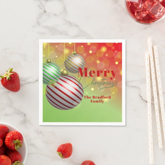 Serviette En Papier Ornements de Noël Festifs Jumelant des lumières do (En situation)