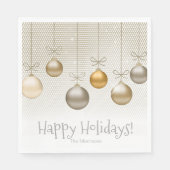 Serviette En Papier Ornements de Noël Gold ID251 (Devant)