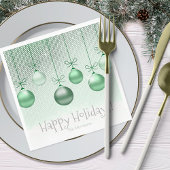 Serviette En Papier Ornements de Noël Green ID251