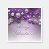 Serviette En Papier Ornements de Noël - Purples (Devant)