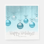 Serviette En Papier Ornements de Noël Turquoise ID251 (Devant)