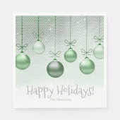 Serviette En Papier Ornements de Noël Vert ID251  (Devant)