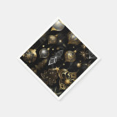 Serviette En Papier Ornements Traditionnels Argent Et Or (Coin)