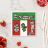 Serviette En Papier Ornements vintages (En situation)
