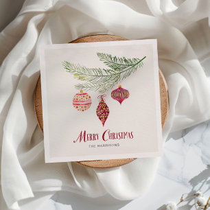 Serviette En Papier Ornements Whimsy Joyeux Noël