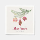 Serviette En Papier Ornements Whimsy Joyeux Noël (Devant)