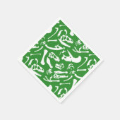 Serviette En Papier Os de dinosaure (vert) (Coin)