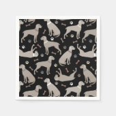 Serviette En Papier Os et pattes Weimaraner (Devant)
