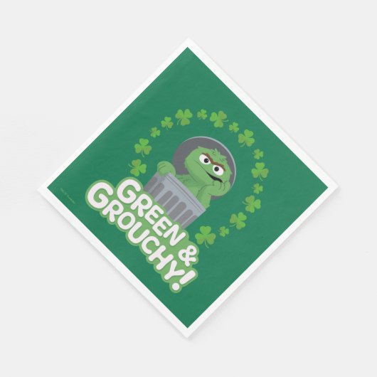 Serviette En Papier Oscar | Green & Grouchy ! (Coin)