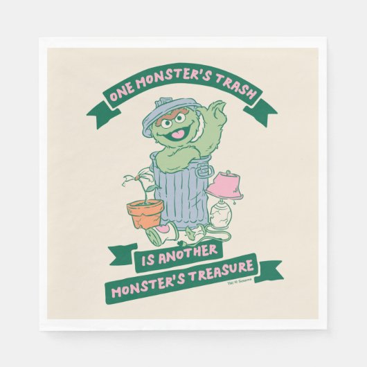 Serviette En Papier Oscar le Groupement | Monster Treasure Graphic (Devant)