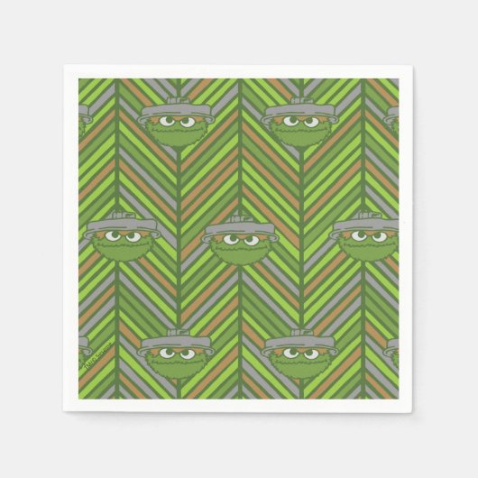 Serviette En Papier Oscar the Grouch | 80's Throwback Pattern (Devant)
