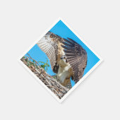 Serviette En Papier Osprey juvénile dans le nid (Coin)