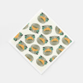 Serviette En Papier Ostrich Bird Motif (Coin)